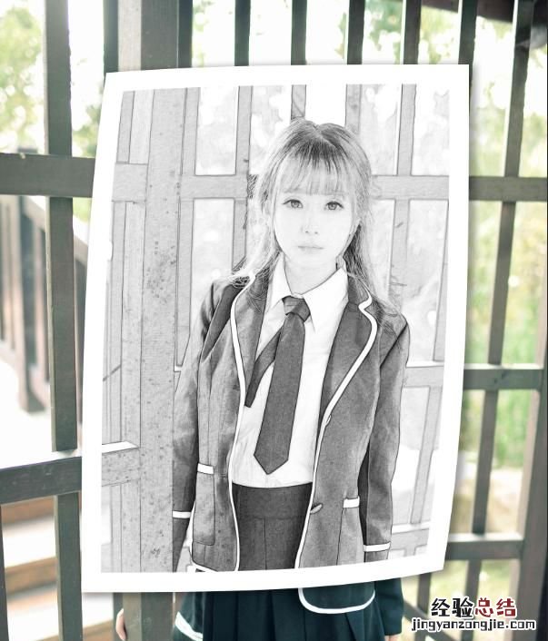 photoshop如何把图片修成素描效果