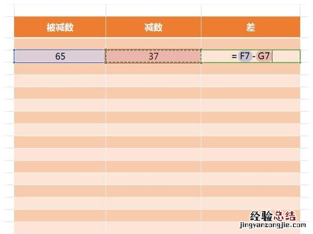 excel中怎样做减法运算
