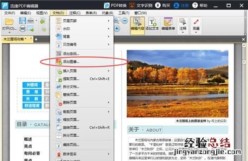 在pdf文件中可以添加图片吗?应该如何操作呢