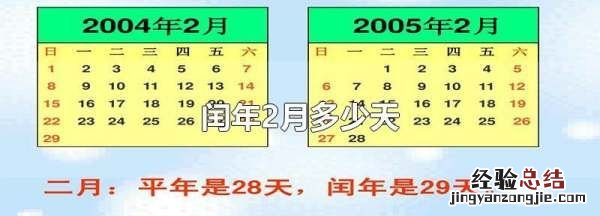 闰年2月有多少天