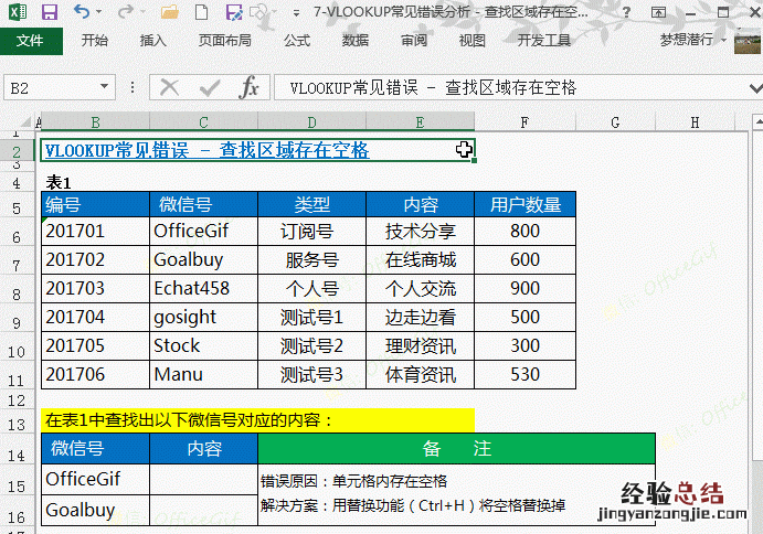 vlookup函数常见错误及解决的办法