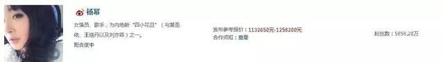 明星一条微博广告报价大概是多少