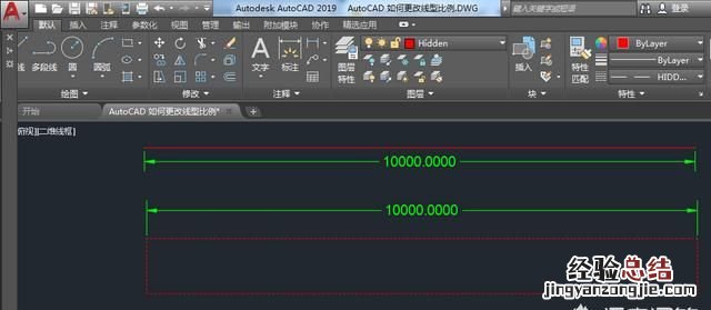 cad里面怎么调虚线实线空白间距