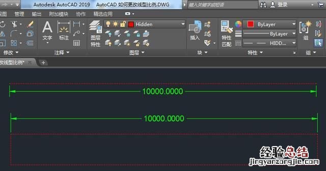 cad里面怎么调虚线实线空白间距