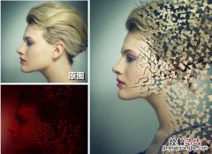 如何用ps把照片快速制作出碎片效果图