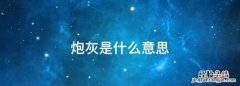 炮灰是什么意思