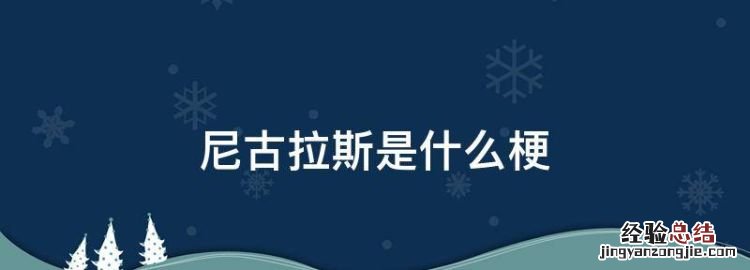 尼古拉斯是什么梗