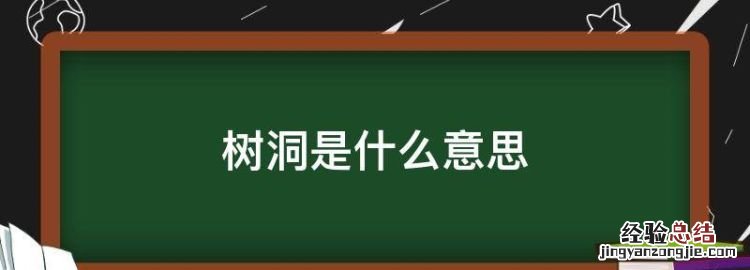 树洞是什么意思,树洞榕是什么意思网络用语
