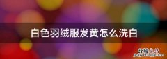 白色羽绒服发黄怎么洗白，白色羽绒服放久了发黄怎么办