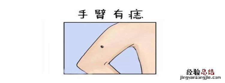 手臂上痣相图解知命运，手臂痣相图解知运势左臂痣
