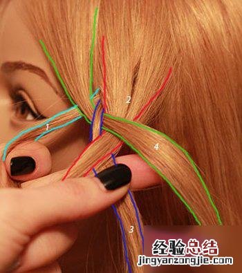 红绳四股辫的编法图解步骤 四股麻花辫怎么编详细图解