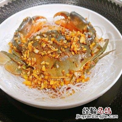 蒜蓉螃蟹蒸粉丝的做法 青蟹怎么做好吃又简单