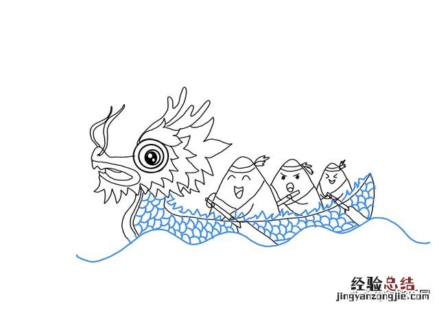端午节画龙舟简笔画超级好看 端午节的画怎么画简单又漂亮