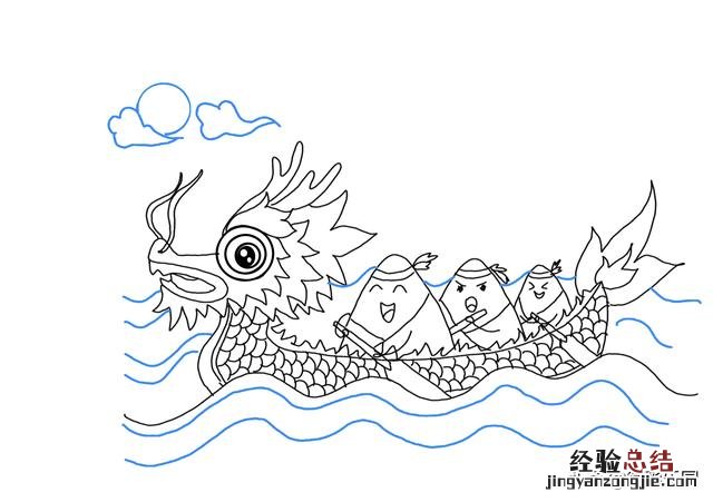 端午节画龙舟简笔画超级好看 端午节的画怎么画简单又漂亮