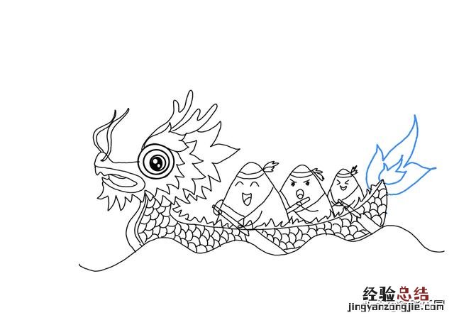 端午节画龙舟简笔画超级好看 端午节的画怎么画简单又漂亮