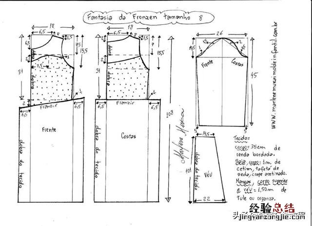 儿童连衣裙服装裁剪教程 公主裙怎么折纸图解