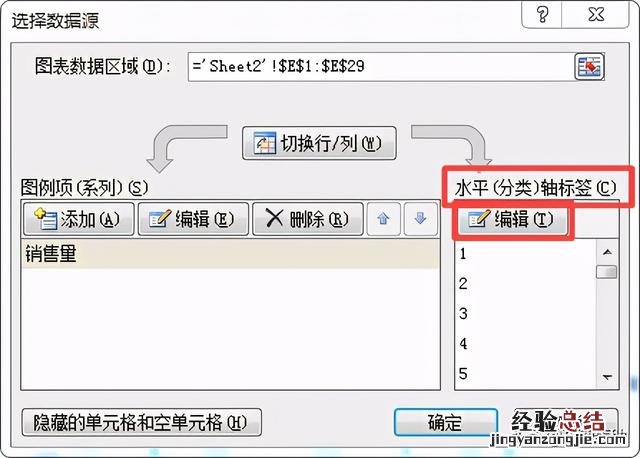 Excel折线图的横坐标如何设置 excel横坐标数字改成自己设定的