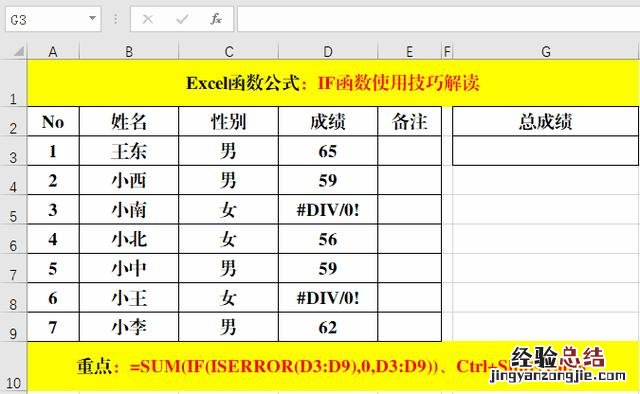 excel函数if的使用方法图解 excel if函数怎么用