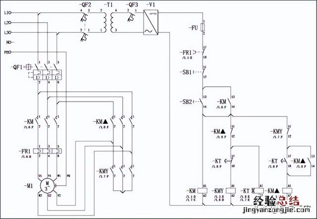 三相异步电机控制电路图标注 三相异步电动机接线图