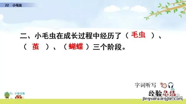 二年级下册语文小毛虫电子课本 二年级语文下册小毛虫课文讲解