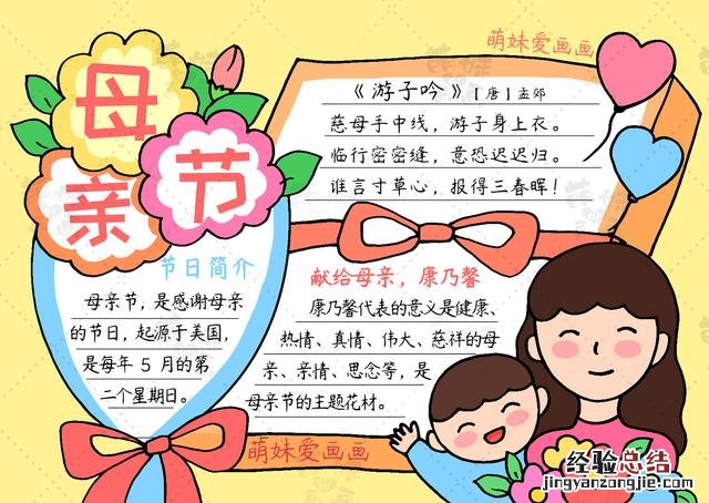 母亲节手抄报及主题画合集 母亲节的画怎么画简单又漂亮