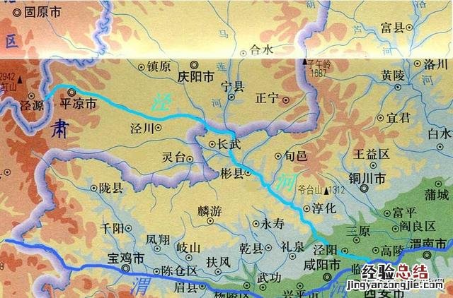 陕西水系流域示意图 黄河流经地图路线全图