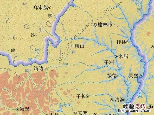 陕西水系流域示意图 黄河流经地图路线全图