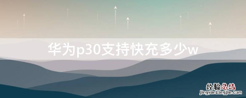 华为p30支持快充多少w 华为p30最高支持多少快充