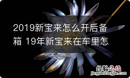 2019新宝来怎么开后备箱 19年新宝来在车里怎么开后备箱