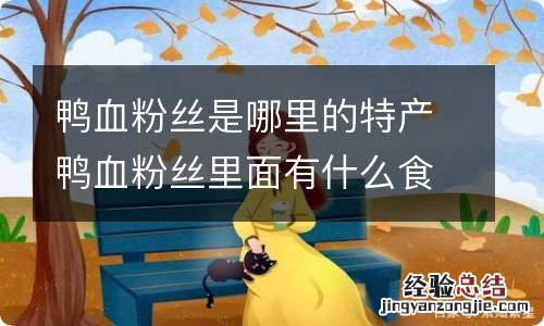 鸭血粉丝是哪里的特产鸭血粉丝里面有什么食材