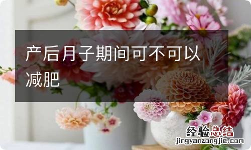 产后月子期间可不可以减肥