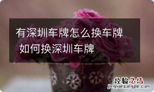 有深圳车牌怎么换车牌 如何换深圳车牌