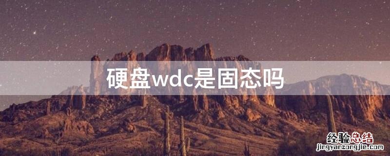 硬盘wdc是固态吗