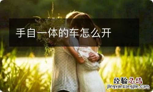 手自一体的车怎么开