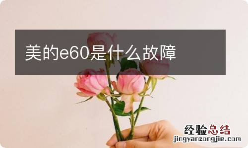 美的e60是什么故障