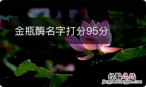 金瓶酶名字打分95分