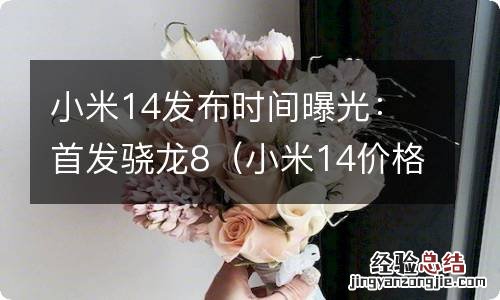 小米14价格 小米14发布时间曝光：首发骁龙8