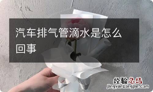 汽车排气管滴水是怎么回事