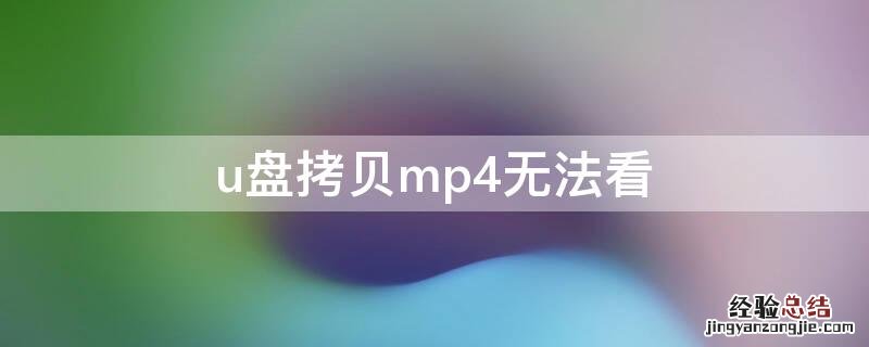 u盘拷贝mp4无法看