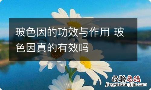 玻色因的功效与作用 玻色因真的有效吗