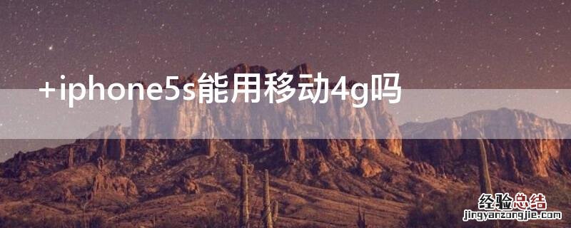 iPhone5s能用移动4g吗