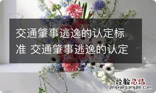 交通肇事逃逸的认定标准 交通肇事逃逸的认定标准及处罚造成轻