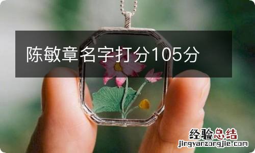 陈敏章名字打分105分