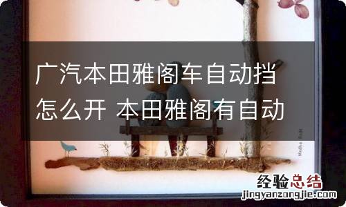 广汽本田雅阁车自动挡怎么开 本田雅阁有自动挡吗