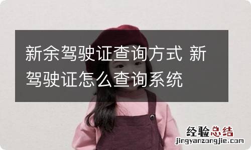 新余驾驶证查询方式 新驾驶证怎么查询系统