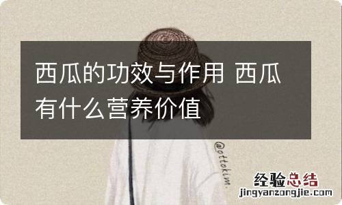 西瓜的功效与作用 西瓜有什么营养价值