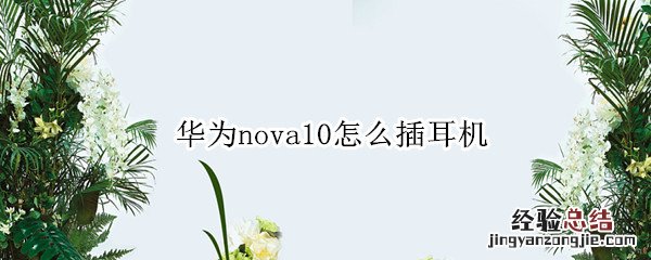 华为nova10怎么插耳机 华为nova10耳机孔