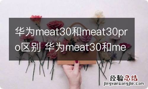 华为meat30和meat30pro区别 华为meat30和meat30pro的区别是什么