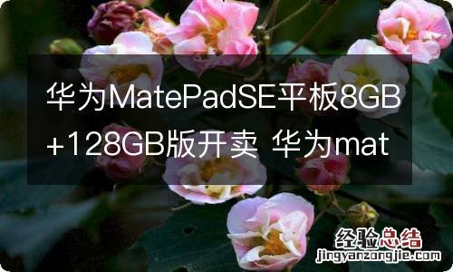 华为MatePadSE平板8GB+128GB版开卖 华为matepad系列平板参数