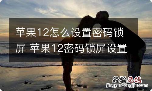 苹果12怎么设置密码锁屏 苹果12密码锁屏设置